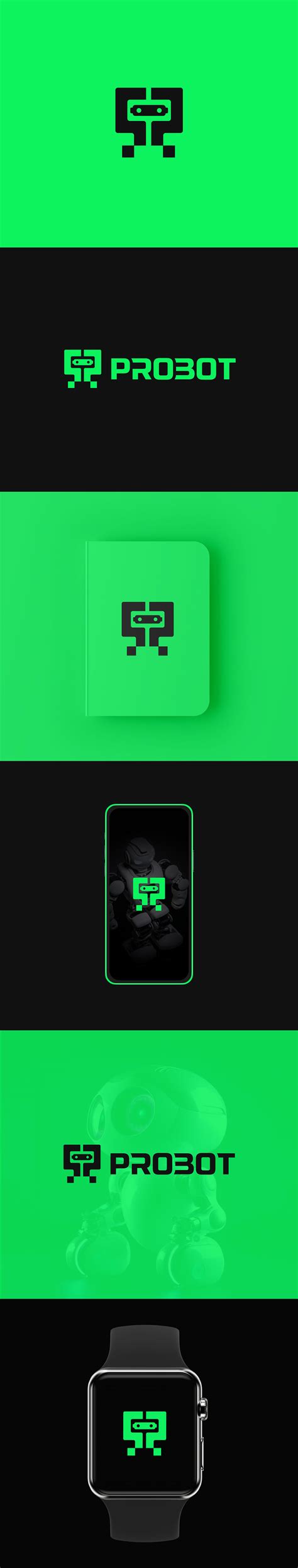 Robotic logo design on Behance