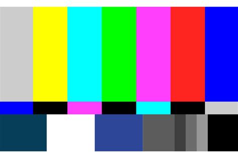 No Signal TV Test Pattern Vector. Television Colored Bars Signal ...