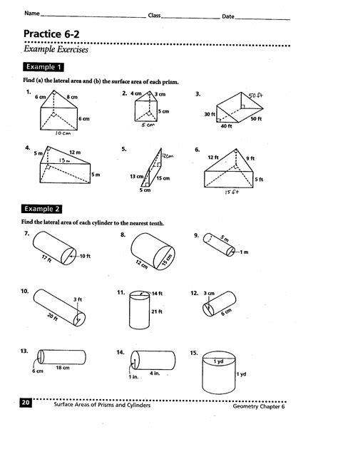 Surface Area And Volume Worksheet With Answers | Printable Worksheets and Activities for ...