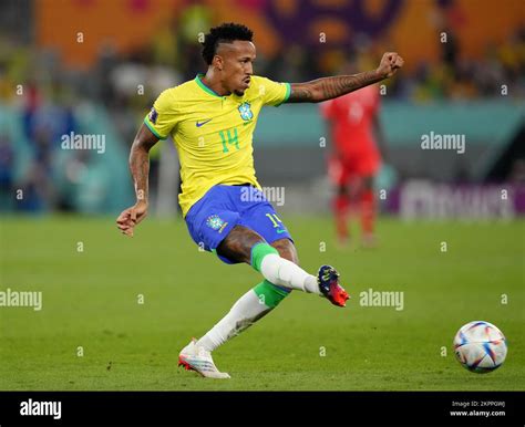 Brazil's Eder Militao during the FIFA World Cup Group G match at ...