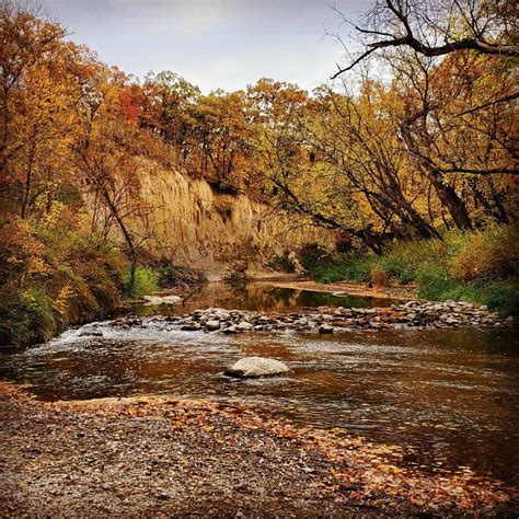 Fall colors and perfect weather at Turtle River State Park! : northdakota