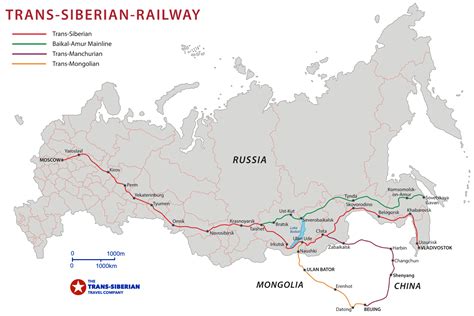 Trans-Siberian Railroad Route & Railway Map | TSTC