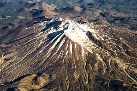 The View from the Plane on Mount Erciyes, Turkey Central Anatolia ...