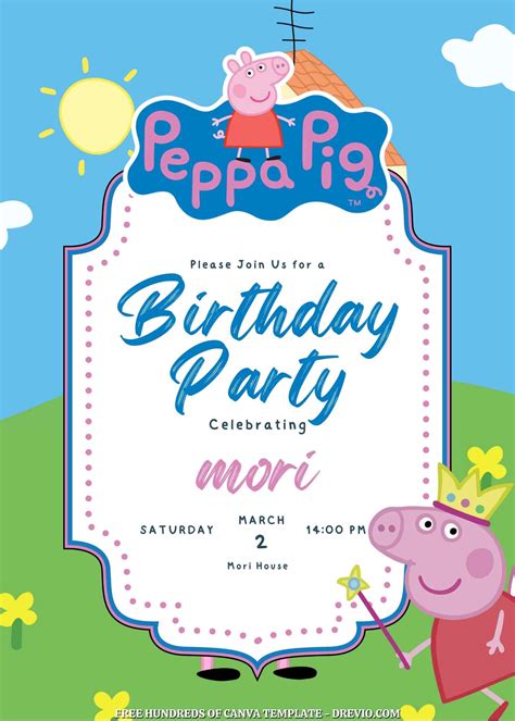 Free Peppa Pig Birthday Invitations | Download Hundreds FREE PRINTABLE Birthday Invitation ...