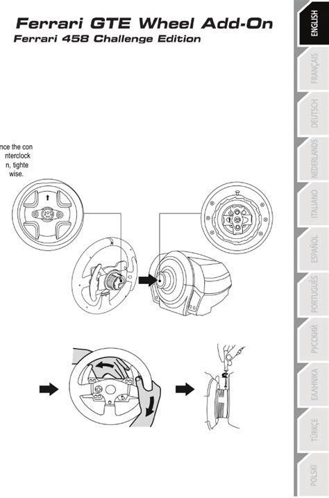 Thrustmaster Ferrari GTE Wheel Add-On Ferrari 458 Challenge Edition ...