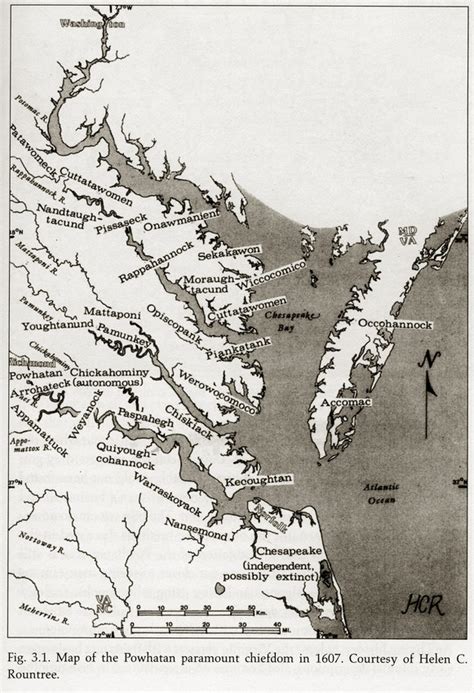 Map of Powhatan Paramount Chiefdom