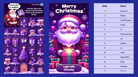 Advent Calendar - a premium game template for GDevelop. | GDevelop