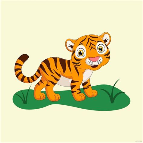 Baby Tiger Vector in Illustrator, SVG, JPG, EPS, PNG - Download ...