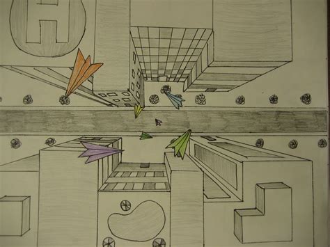 Birds Eye view - one point perspective | Educación artística, Artistas ...