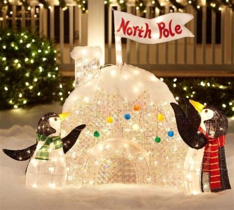 Lighted Penguin Decorating Outdoor Christmas Decoration | Christmas | Penguin christmas ...