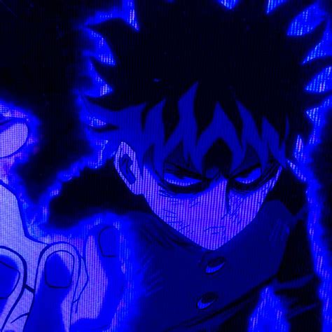 Blue Anime Character in a Purple Background