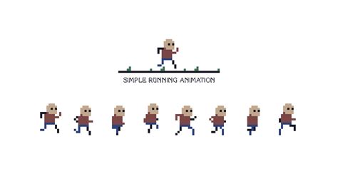 simple_running_anim.gif (640×320) | Pixel art tutorial, Pixel art characters, Pixel art games