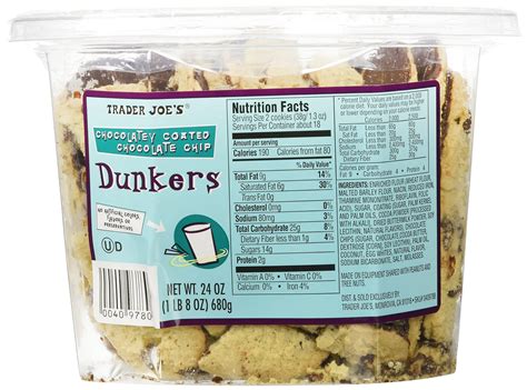 Trader Joe's Chocolatey Coated Chocolate Chip Dunkers, 24 oz | Chocolate chip, Chocolate chip ...