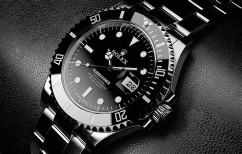 Wallpaper silver, black, watch, elegant, black leather, Titanium, Rolex ...