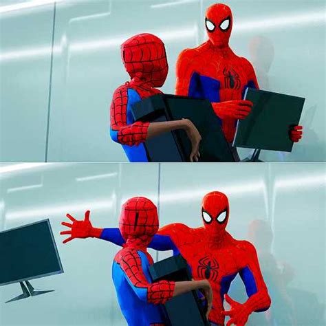 Spiderverse Template (We don't need the monitor) : r/MemeTemplatesOfficial