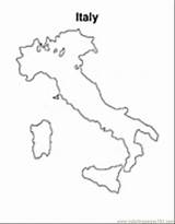 Italy Map Coloring Printable Peninsula Italian Maps Pages Clipart  sketch template