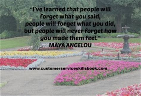 Customer Service Quote - Maya Angelou