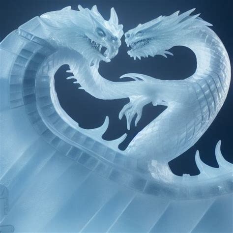 Best AI Photo: An ice sculpture of a small dragon | Promptify