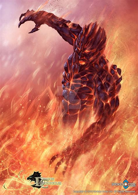 Dragon Chronicles - Fire Elemental by RobertCrescenzio on DeviantArt