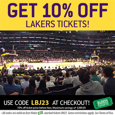 Los Angeles Lakers Tickets Discount Code - Barrystickets.com