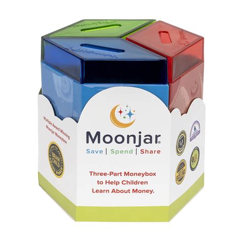 Buy Classic MoonJar Award Winning Save Spend Share Educational Tin Toy ...