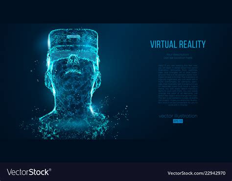 Vr headset holographic virtual reality glasses Vector Image