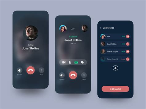 Voice Call screens for Messaging App by Tushar Palei on Dribbble