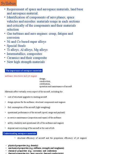 Aerospace Materials | PDF | Heat Treating | Alloy