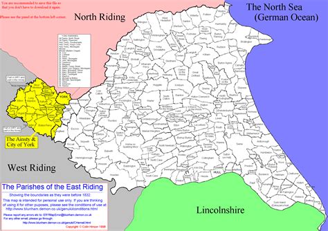 GENUKI: Maps of Yorkshire