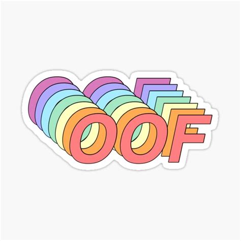 "Oof" Sticker for Sale by dddaniwilliams | Redbubble