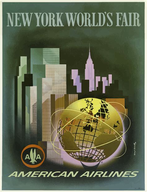 Vintage Travel Poster New Yorks World Fair - Openclipart