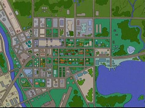 Mapa real de Springfield, la ciudad de los Simpsons – History Watcher