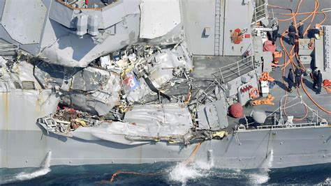 Navy sailors missing following U.S. destroyer crash off Japan