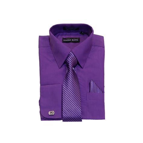 Purple Solid Cufflink Dress Shirt - Classic Fit – jasonjacksononline.com