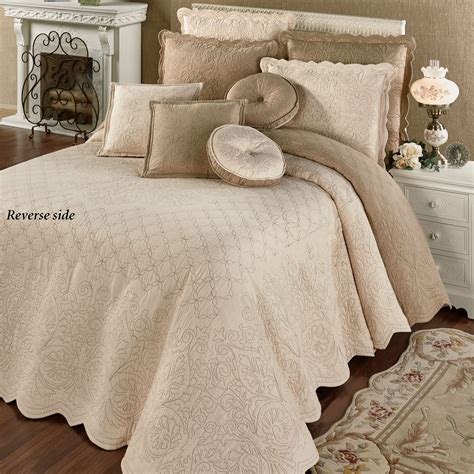 Everafter Almond Reversible Quilted Oversized Bedspread