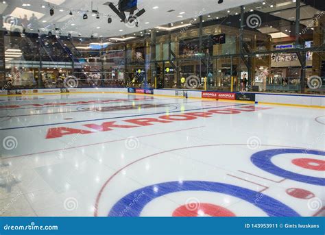 Ice Rink at Akropole Shopping Mall in Riga City Editorial Photo - Image of group, celebration ...