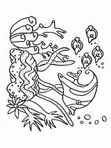 Seaweed coloring pages sketch template