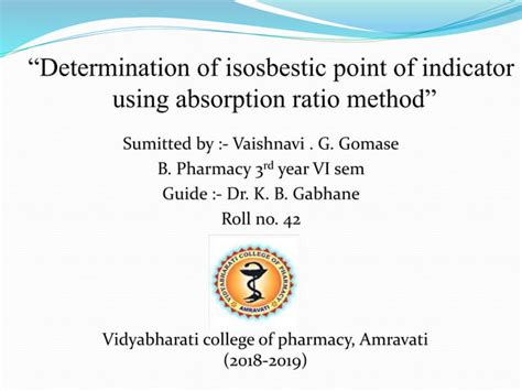 Isosbestic point of bromothymol blue | PPT