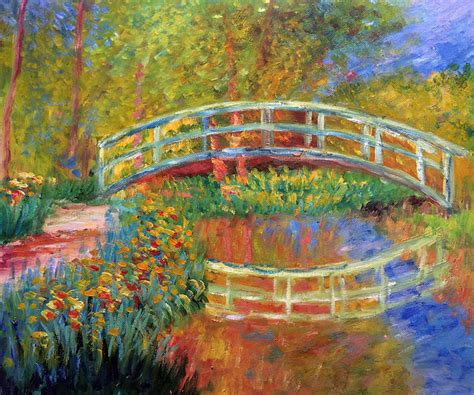 Monet - The Japanese Bridge (The Bridge In Monet'S Garden - Yellow) - Traditional - Prints And ...