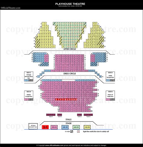 Playhouse Theatre London seat map and prices for The Jungle