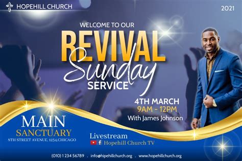 revival sunday service flyer Template | PosterMyWall