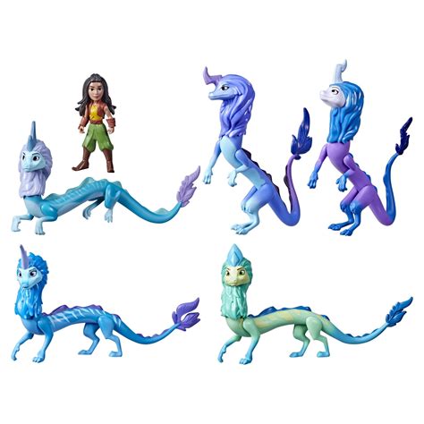 Disney's Raya and the Last Dragon Sisu Family Pack, Includes 5 Dragon Toys and Raya Doll ...