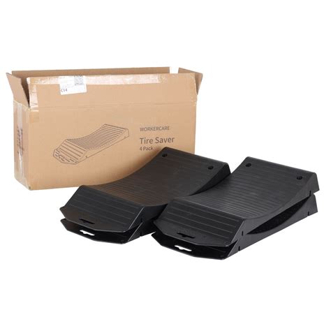 Tire Saver Ramps, Vehicle Storage Ramp Set, Curved Low Profile Ramps, Portable Plastic Car Ramps ...