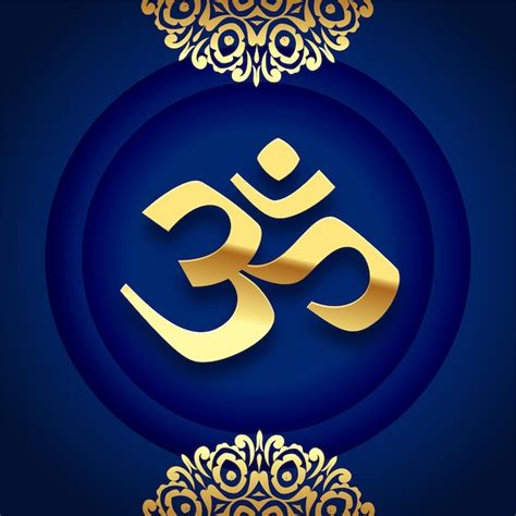 Free Vector | Elegant and golden om symbol mythological significance of hinduism