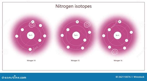 Nitrogen Isotopes in Atomic Structure Stock Illustration - Illustration ...