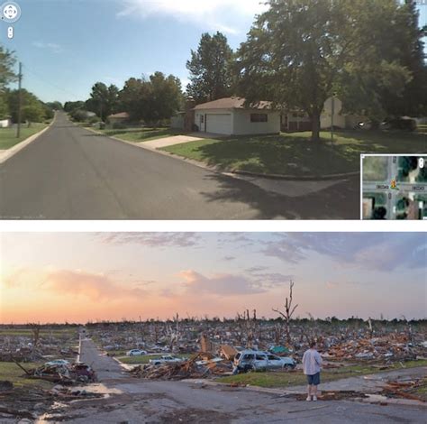 Before & After Photos of Tornado Devastation In Joplin Neighborhood