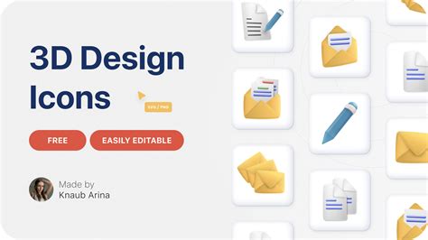 FREE 3D Design Icon pack with Work Files | Documents | Objects and ...