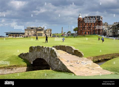 The Royal and Ancient Golf Club of St Andrews clubhouse on the 18th ...