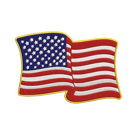 American Flag Waving Iron-on Embroidered Patch - Walmart.com - Walmart.com