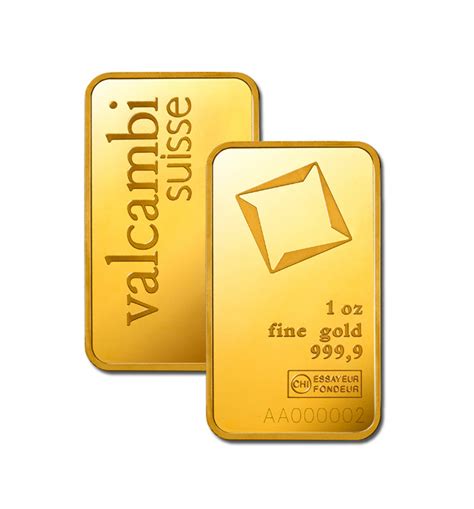 Buy 1 oz Valcambi .9999 Gold Bars (Brand New) l JM Bullion™